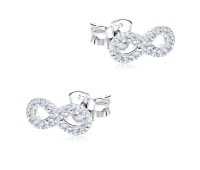 Infinity style with CZ Silver Stud Earring STS-5139